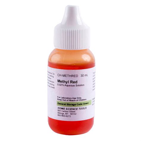 Methyl Red, 30 ml | pH Indicator | Home Science Tools