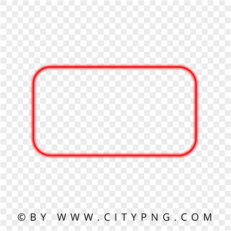 Rectangle Red Neon Frame Transparent Background | Citypng