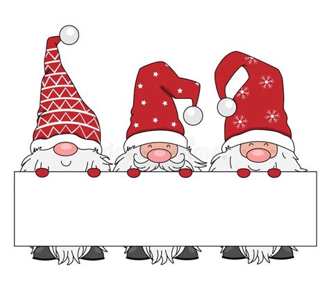 Papercraft Digital download Watercolor cute nordic gnomes Christmas ...