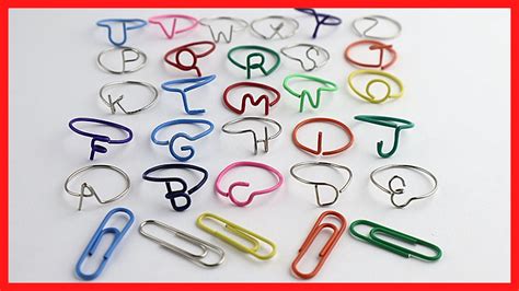 A-Z Paperclip Letter Rings Tutorial - YouTube