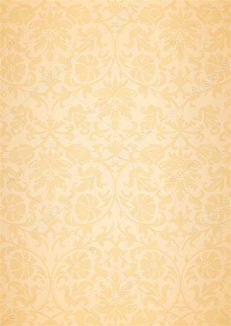 Beige classic flower pattern wallpaper background — Stock Vector © cougarsan #99719344