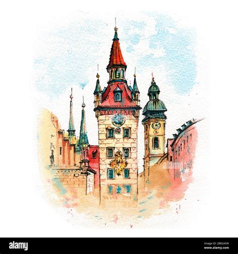 Marienplatz munich building tower Cut Out Stock Images & Pictures - Alamy