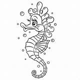 Seahorse Coloring Pages  ColoringBay sketch template