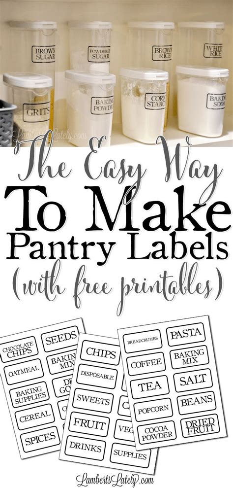 Free Printable, Editable Pantry Labels | Pantry labels printable, Free pantry labels, Pantry labels