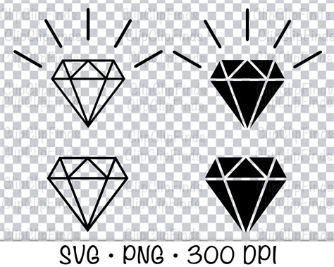 Diamond SVG Diamond Outline Diamond PNG Diamond Clip Art - Etsy