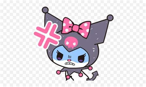 Kuromi Whatsapp Stickers - Stickers Cloud Kuromi Gif Discord Emoji Png,Kuromi Transparent - free ...