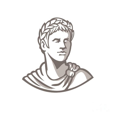 Ancient Roman Emperor Bust Mascot Digital Art by Aloysius Patrimonio - Pixels