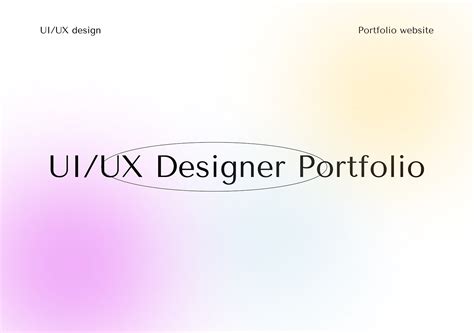 Minimalist Portfolio Website Design on Behance