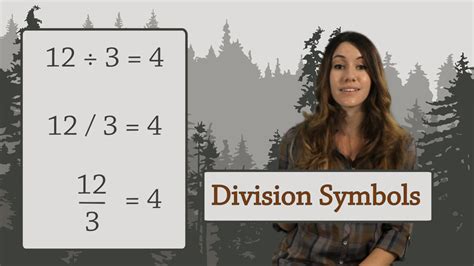 Division Symbols In Math