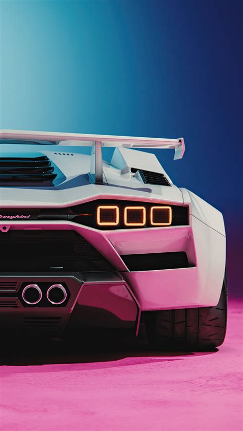 Lamborghini Countach concept de atrás Fondo de pantalla 4k HD para Celular, Móvil y iPhone ID:10025