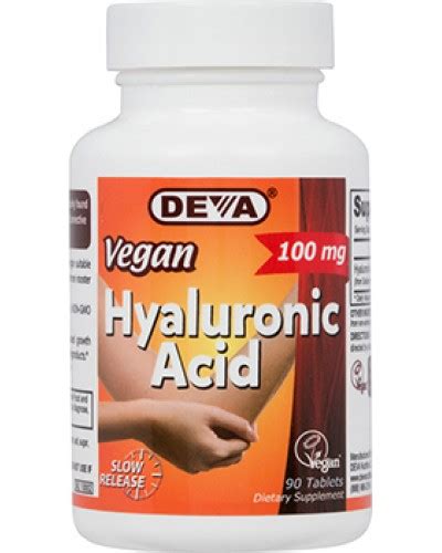 Vegetarian / Vegan Hyaluronic Acid (HA) 100 mg , Hyaluronan / Hyaluronate / HA