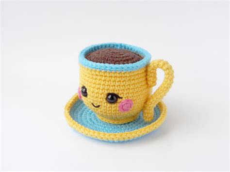 Cute Coffee Cup Crochet Pattern Amigurumi Food Toy | Etsy