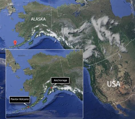 Erupting Alaska volcano prompts scientists to issue first red alert warning in five years ...