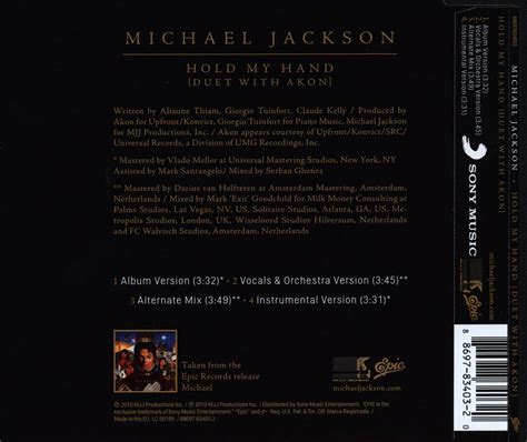 Hold My Hand (Single) - Michael Jackson (Ft. Akon) | BookletLandia.it