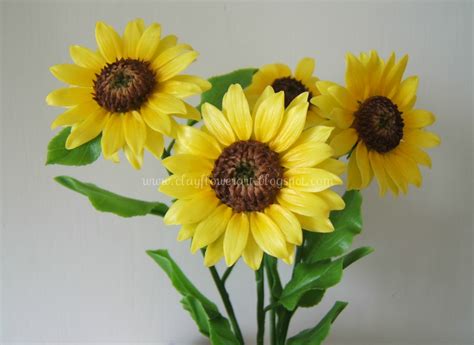 Sunflower Miniature - Clay Flower Art