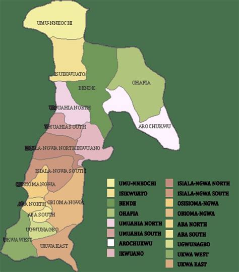 Local Government Areas In Abia State And Their Population