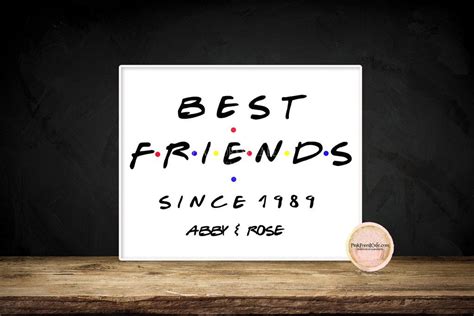 FRIENDS TV Show Wall Art Print Best Friends Names Since Personalized Printable Decor | Printable ...