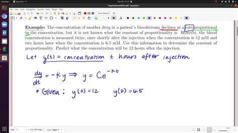 Applications of Differential Equations - Example 1 - YouTube