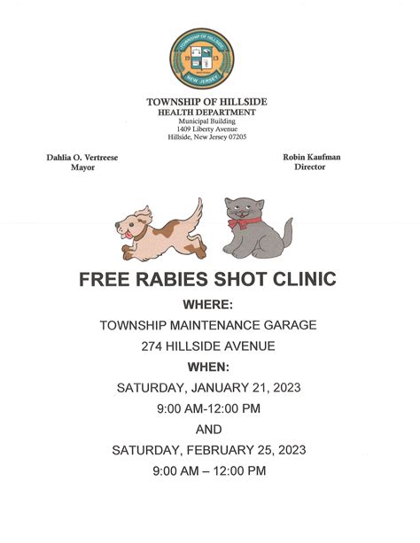 Free Rabies Shot Clinic | The Township of Hillside