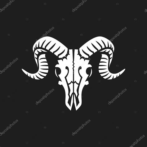 Ram skull sign ⬇ Vector Image by © Epifantsev | Vector Stock 86496346