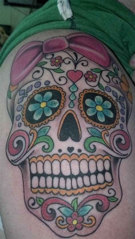 Newest tattoo- Sugar skull done by Chad Wynne of BBs Tattoo in Newport ...