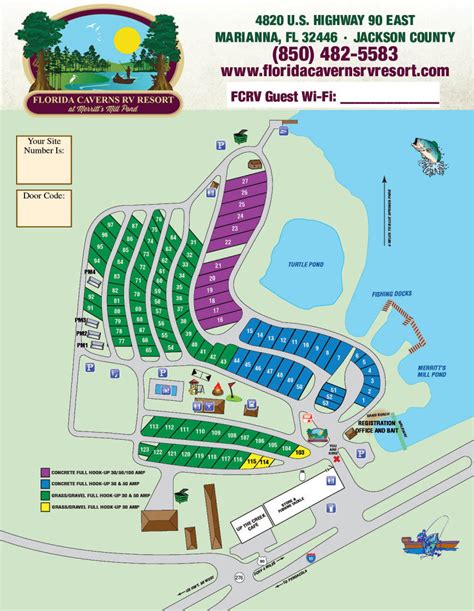 Resort Map - Florida Caverns RV Resort