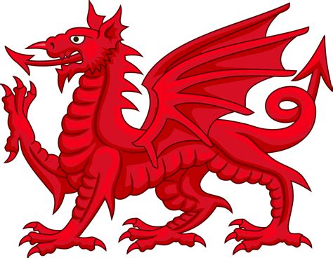 Welsh Dragon (Y Ddraig Goch) - Welsh Dragon - Wikipedia | Welsh dragon ...