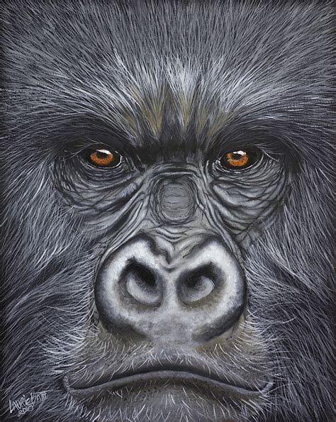 Silverback Gorilla Painting at PaintingValley.com | Explore collection of Silverback Gorilla ...