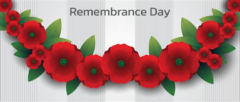 Remembrance day concept, Background with beautiful red poppies. Vector ...