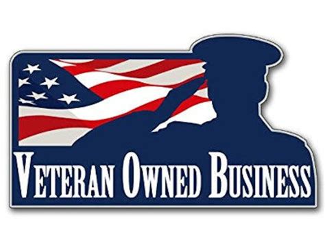 Veteran Owned Business Window Sticker shaped vet decal | Etsy