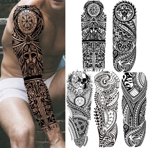 Aztec Skull Tattoos Sleeve