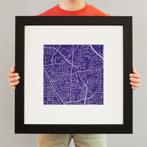 High Point University Campus Map Art - City Prints