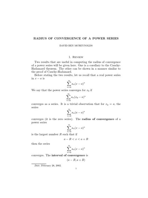 Power Series | PDF | Power Series | Mathematical Structures