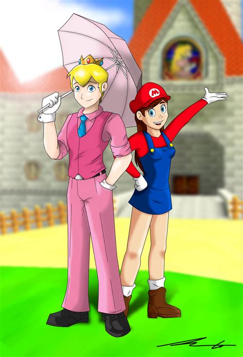 Super Mario Gender Bend by L4zyL30 on DeviantArt