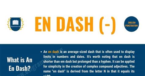 When & How to Use En Dash Properly with Useful Examples - ESL Grammar