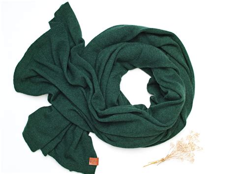 Winter wool scarf DARK GREEN scarf, wool scarf for women, gift ideas ...