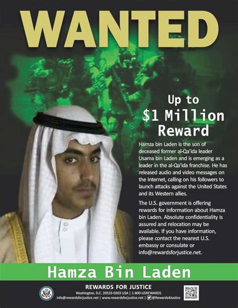 US offers $1 million reward for Osama bin Laden's son, Hazma, as emerging al-Qaida leader - ABC News