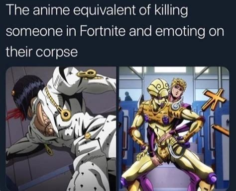 Fortnite is a JoJo reference : r/ShitPostCrusaders