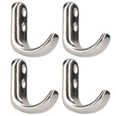 Stainless Steel Coat Hook 4mm by 31mm Polished Marine Grade 316 4 PACK | eBay