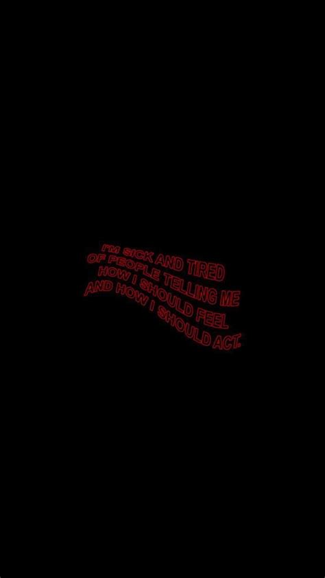 Download Black And Red Aesthetic Emotional Quote Illustration Wallpaper ...