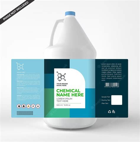 Premium Vector | A bottle of chemical label template has a label that says chemical name here