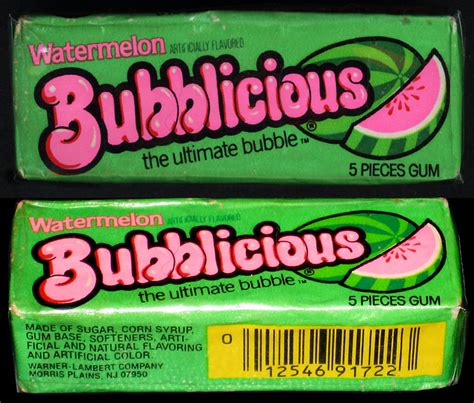 Bubblicious - Watermelon - bubble gum pack - mid-1980's | Flickr - Photo Sharing!