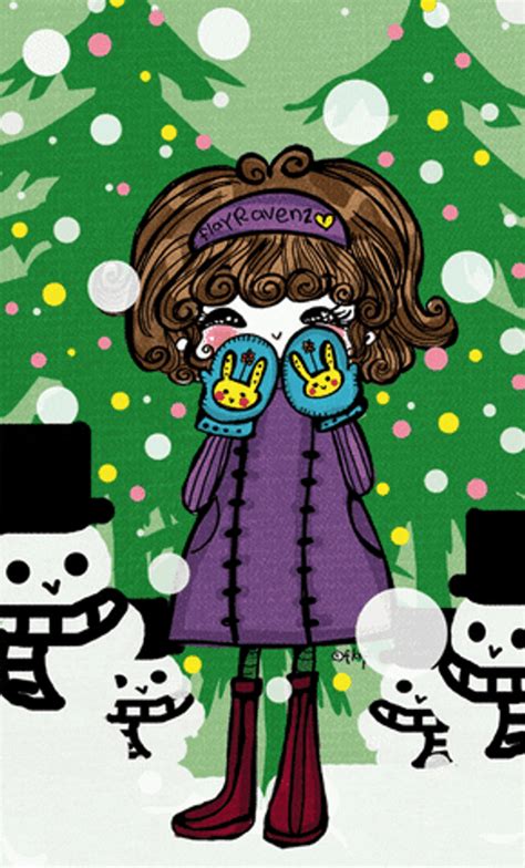 Kawaii Christmas Happy Cartoon Girl GIF | GIFDB.com