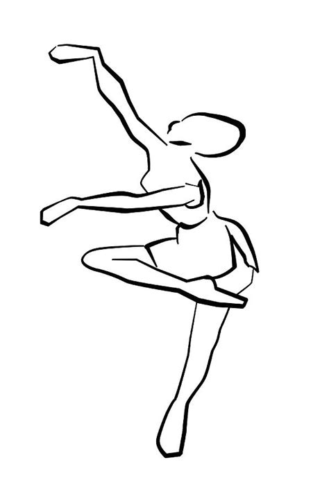 Minimalist Ballet Line Art Drawing 1i Mixed Media by Brian Reaves