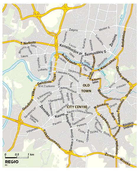 Map of Vilnius - Regio