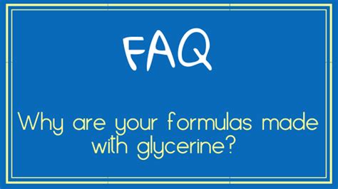 FAQ: Why are your formulas made with glycerine? - TriLight Health