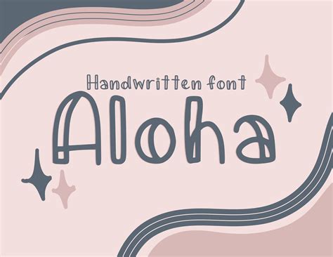 Aloha Font Handwritten Font Instant Download Makkygrace - Etsy