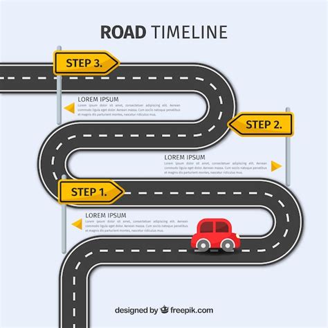 Free Vector | Infographic timeline concept with road