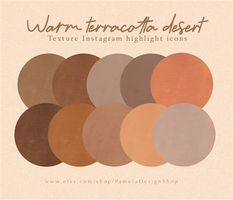 INSTAGRAM highlight icons Beautiful Warm terracotta colour | Etsy | Earthy color palette ...