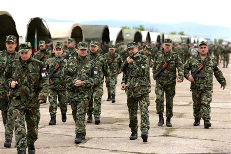 Bulgarian Soldiers in Uniforms with Kalashnikov AK 47 Rifles Editorial ...